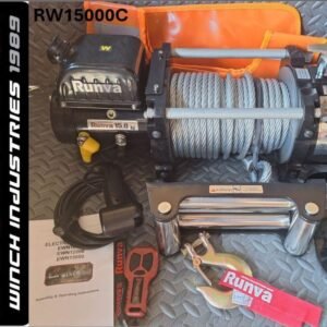Runva Winch 15,000lbs 12V With Steel Cable (6,804kg) Heavy Duty Recovery Winch – RW15000C